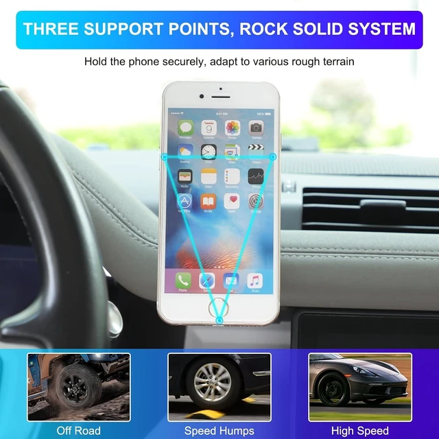 Alt view image 4 of 7 - Magnetic Phone Holder Mount Compatible with Land Rover Defender 90 110 130 2020-2025 Interior Accessories, Aluminum Alloy Center A/C Air Vent Side Cell Phone Holder Stand