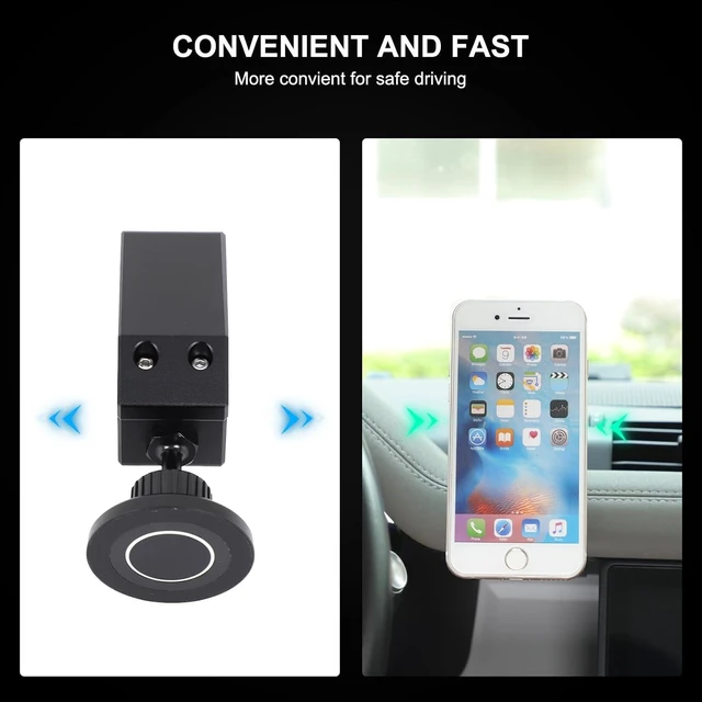 Alt view image 6 of 7 - Magnetic Phone Holder Mount Compatible with Land Rover Defender 90 110 130 2020-2025 Interior Accessories, Aluminum Alloy Center A/C Air Vent Side Cell Phone Holder Stand