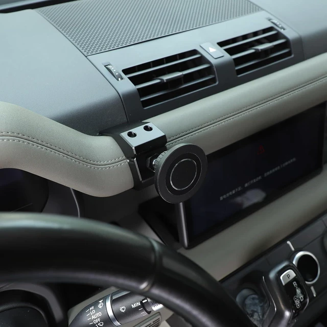 Alt view image 7 of 7 - Magnetic Phone Holder Mount Compatible with Land Rover Defender 90 110 130 2020-2025 Interior Accessories, Aluminum Alloy Center A/C Air Vent Side Cell Phone Holder Stand