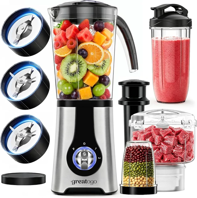 Main image of Blender and Food Processor Combo, Countertop Kitchen Small Smoothie Blender