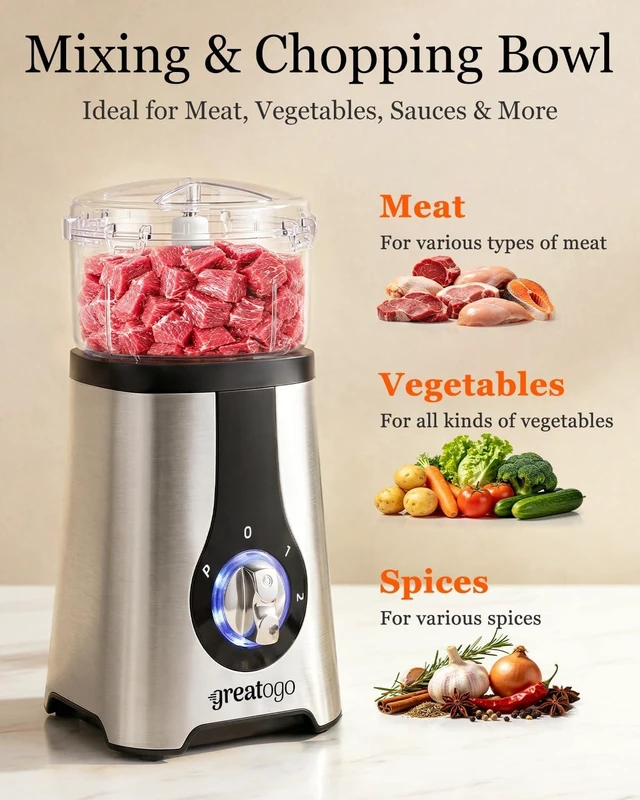 Alt view image 4 of 7 - Blender and Food Processor Combo, Countertop Kitchen Small Smoothie Blender