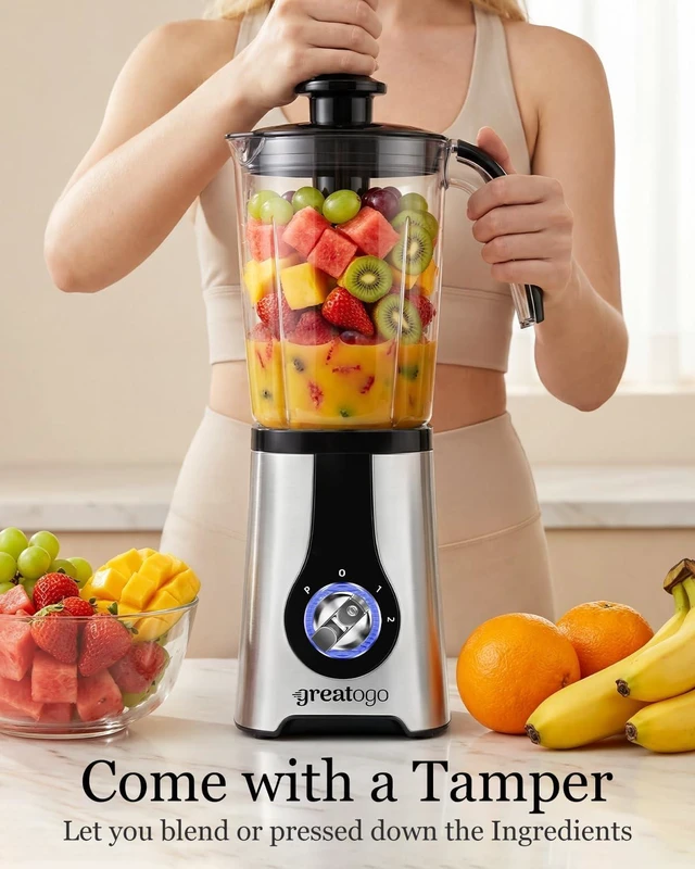 Alt view image 7 of 7 - Blender and Food Processor Combo, Countertop Kitchen Small Smoothie Blender
