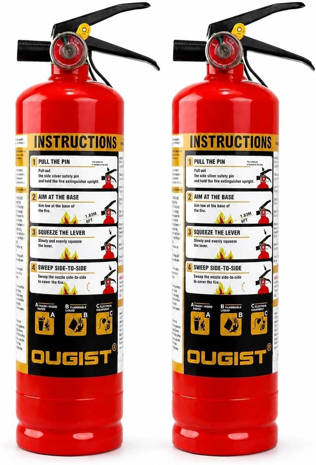 Main image of Home Fire Extinguisher, 2.5 lb ABC Dry Chemical 1-A:10-B:C, 2 Pack