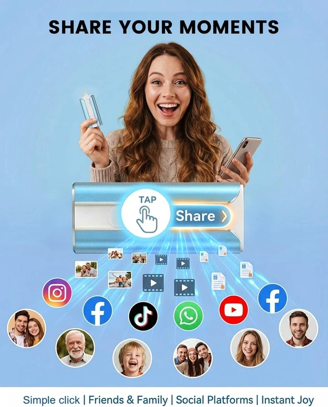 Alt view image 7 of 7 - MFI Certified 512GB Flash Drive Photo Stick and USB Stick Offers Photo/Video Storage, The External Storage is Compatible with iOS, Android, and Pc,1 Pack (Blue)(Available Space: ~484GB)