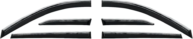 Alt view image 2 of 7 - Rain Guards Window Visors for Toyota Sienna 2021-2026 6Pcs Chrome