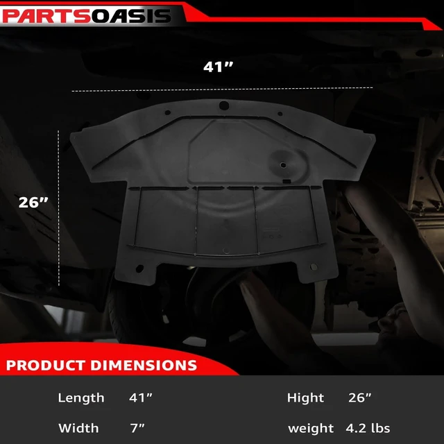 Alt view image 7 of 7 - Engine Splash Shield Under Cover Lower Center (Type 2) Replacement for Dodge Charger 2015-2023