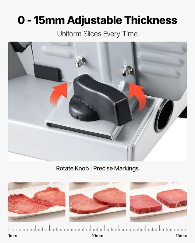 Alt view image 4 of 7 - Meat Slicer, 7.5" Electric Deli Slicer with SUS420 Blade
