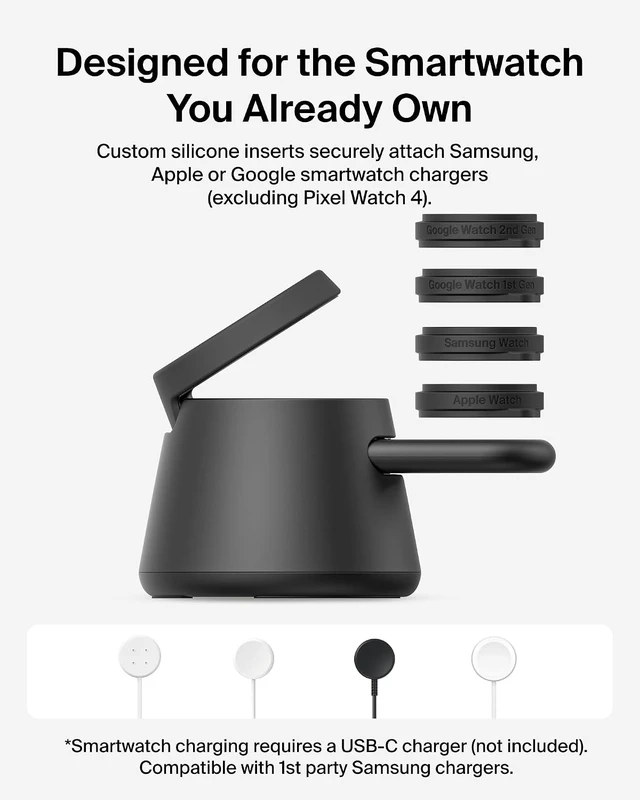Alt view image 2 of 7 - Qi2.2 25W Magnetic Wireless Charging Station, 3 in 1 Charger