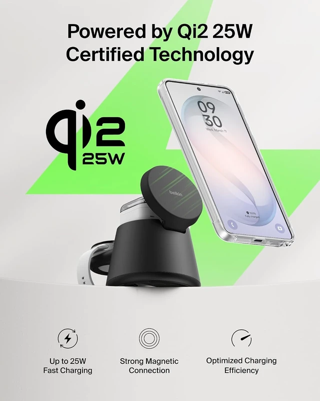 Alt view image 7 of 7 - Qi2.2 25W Magnetic Wireless Charging Station, 3 in 1 Charger