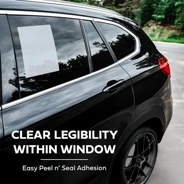 Alt view image 4 of 7 - Interior Car Window Stickers for Cars & Dealerships - Blank White