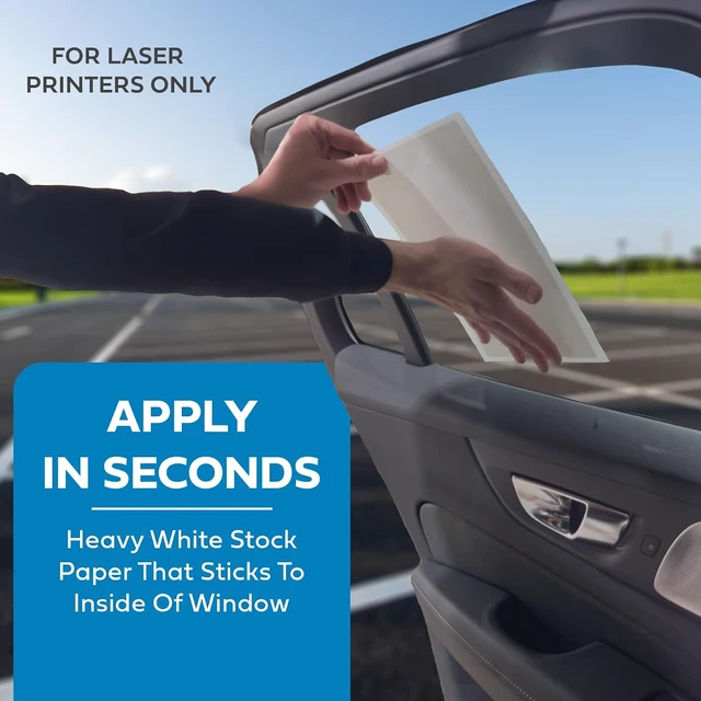 Alt view image 5 of 7 - Interior Car Window Stickers for Cars & Dealerships - Blank White