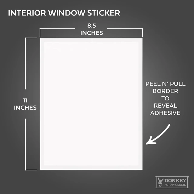 Alt view image 6 of 7 - Interior Car Window Stickers for Cars & Dealerships - Blank White
