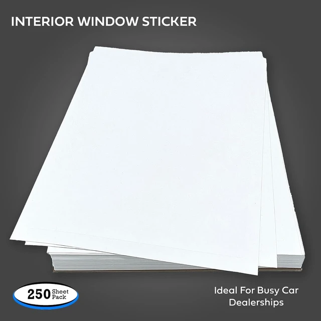 Alt view image 7 of 7 - Interior Car Window Stickers for Cars & Dealerships - Blank White