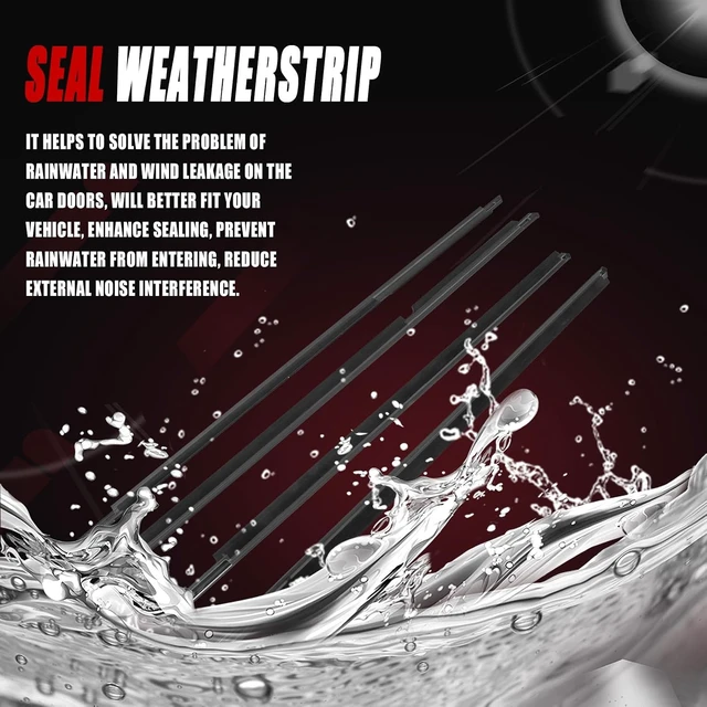 Alt view image 5 of 6 - 4PCS Window Weather Seal Belt, Door Glass Molding, 75740-53011