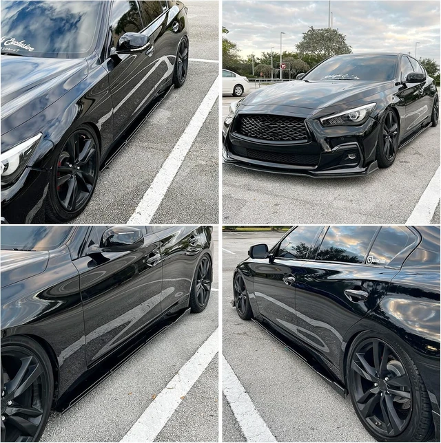 Alt view image 3 of 7 - 2PCS Universal Car Side Skirts, 86.6" Side Skirts Splitter Lip
