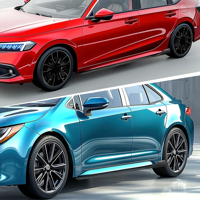 Alt view image 6 of 7 - 2PCS Universal Car Side Skirts, 86.6" Side Skirts Splitter Lip