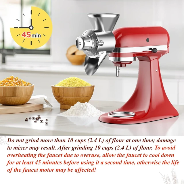 Alt view image 4 of 7 - Grain Mill Attachment for Kitchenaid Stand Mixer