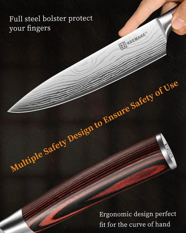 Alt view image 4 of 7 - 3 Pieces Kitchen Knife Set, Professional Ultra Sharp Chef Knife Set