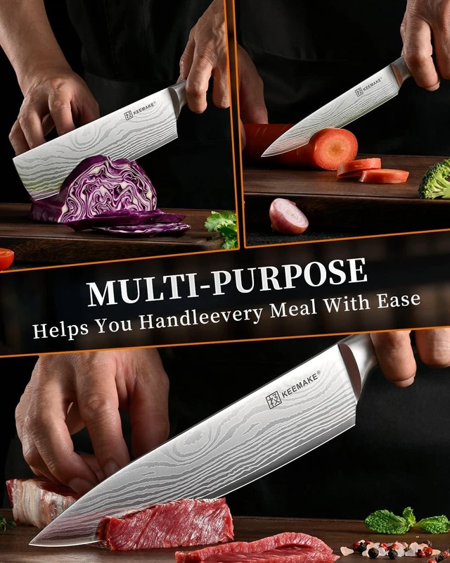 Alt view image 5 of 7 - 3 Pieces Kitchen Knife Set, Professional Ultra Sharp Chef Knife Set