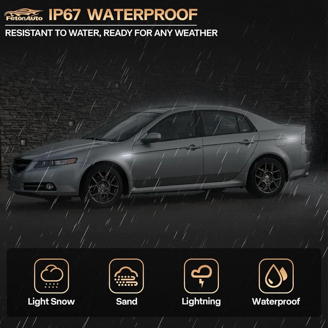 Alt view image 7 of 7 - Front Rear White LED Side Marker Lights Compatible with 2004-2008 Acura TL