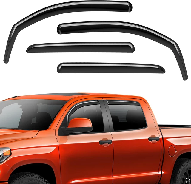 Main image of in-Channel Rain Guards Fit for Toyota Tundra CrewCab 2007-2021, 4PCS