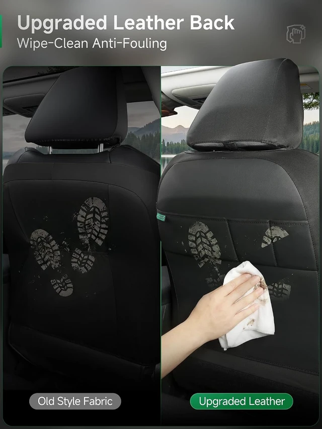 Alt view image 7 of 7 - Air Cool Mesh Car Seat Cover Custom Fit Subaru Outback Forester Crosstrek Legacy Impreza,Breathable Cooling Seat Protector with Leather Back Pannel(Black)