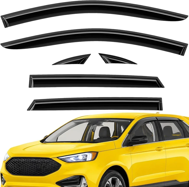 Main image of Extra Durable Window Deflectors Tape-On Window Visors Rain Guards Fit for Ford Edge 2015-2024, Sun Visors, Wind Vent for Shades, Exterior Car Accessories - 6pcs. AG0499