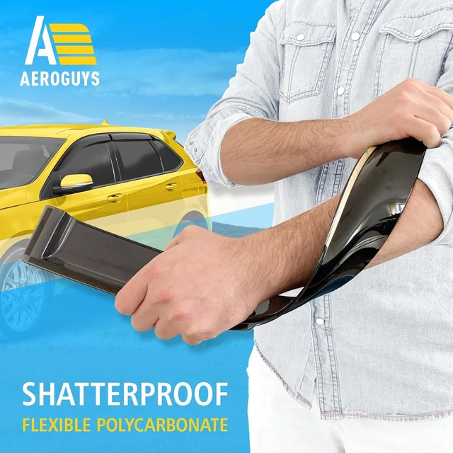 Alt view image 4 of 7 - Extra Durable Window Deflectors Tape-On Window Visors Rain Guards Fit for Ford Edge 2015-2024, Sun Visors, Wind Vent for Shades, Exterior Car Accessories - 6pcs. AG0499