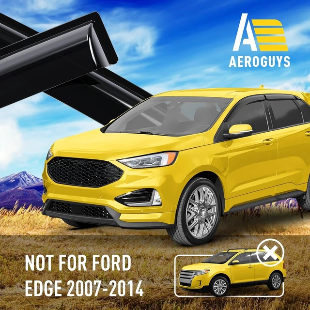 Alt view image 3 of 7 - Extra Durable Window Deflectors Tape-On Window Visors Rain Guards Fit for Ford Edge 2015-2024, Sun Visors, Wind Vent for Shades, Exterior Car Accessories - 6pcs. AG0499