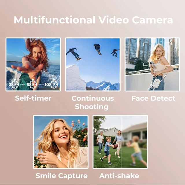 Alt view image 6 of 7 - Camcorder Video Camera 2.7K 48MP, 3" 270° Flip Screen with 32GB SD Card