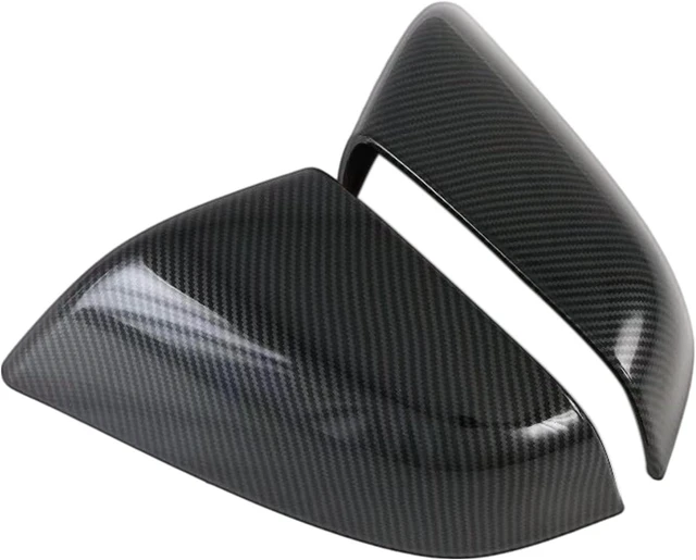 Alt view image 3 of 7 - Side Mirror Covers Caps for Tesla Model S 2014-2020 ABS Carbon