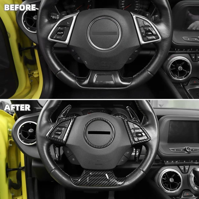 Alt view image 2 of 7 - 6PCS Full Set Interior Trim Kit for 2016-2026 Chevy Camaro SS ZL1 3LT, Center Console Navigation GPS Screen Panel Frame Gear Shift Cover Trim(Carbon Fiber, for 8" Screen)