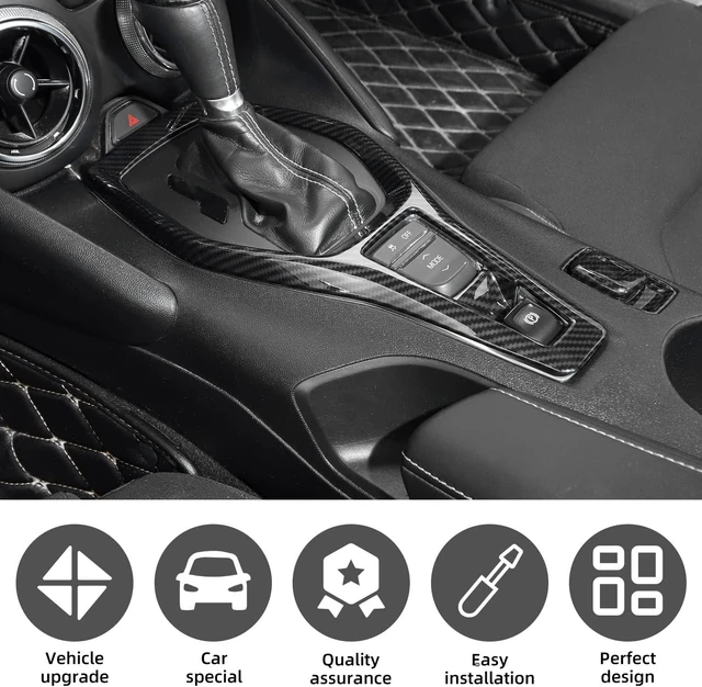 Alt view image 3 of 7 - 6PCS Full Set Interior Trim Kit for 2016-2026 Chevy Camaro SS ZL1 3LT, Center Console Navigation GPS Screen Panel Frame Gear Shift Cover Trim(Carbon Fiber, for 8" Screen)