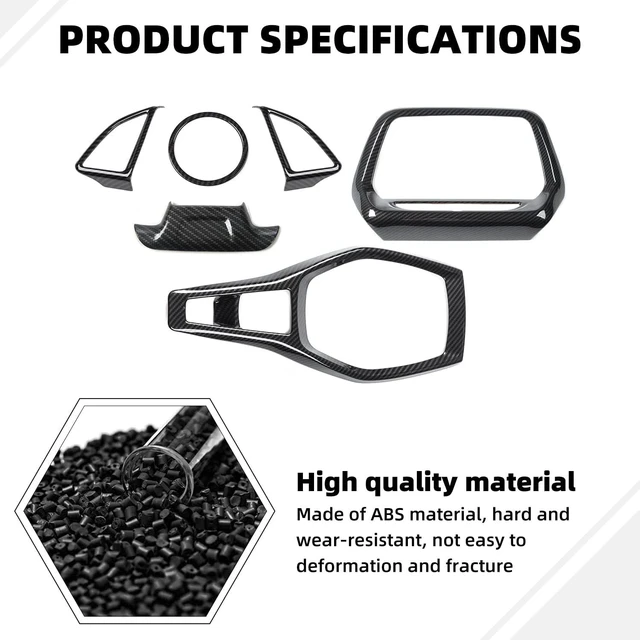 Alt view image 4 of 7 - 6PCS Full Set Interior Trim Kit for 2016-2026 Chevy Camaro SS ZL1 3LT, Center Console Navigation GPS Screen Panel Frame Gear Shift Cover Trim(Carbon Fiber, for 8" Screen)