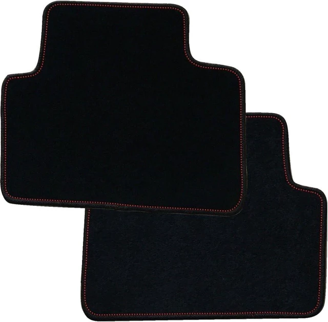 Alt view image 5 of 7 - Fit 1992-1995 Honda Civic Floor Mats Black with EG Logo & Red Stitching