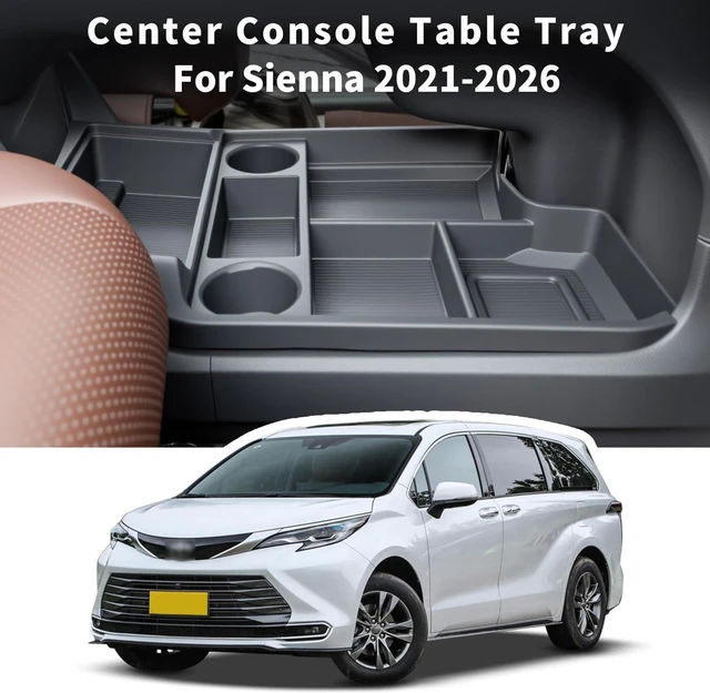 Alt view image 2 of 6 - Center Console Organizer Lower Storage Box for Sienna 2021-2026