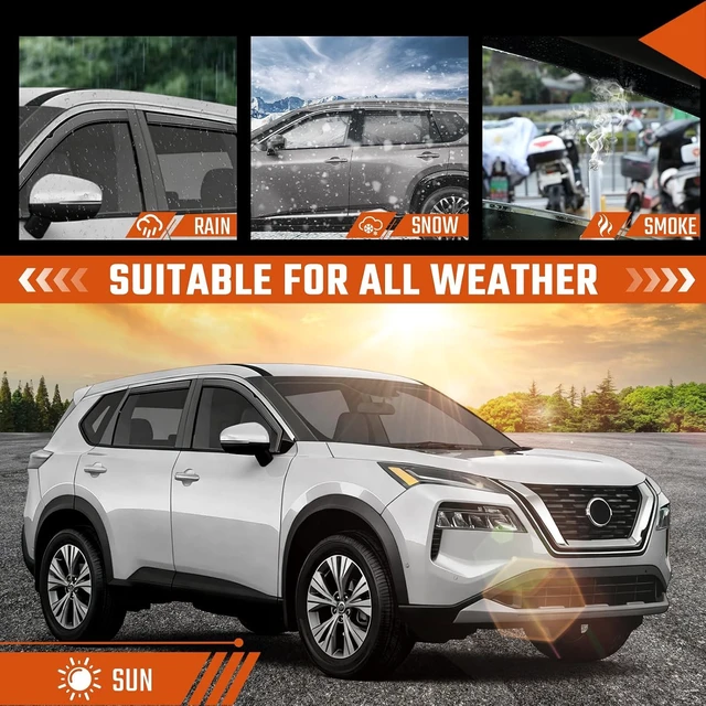 Alt view image 5 of 7 - in-Channel Rain Guards Compatible with Nissan Rogue 2021-2026 4 PCS