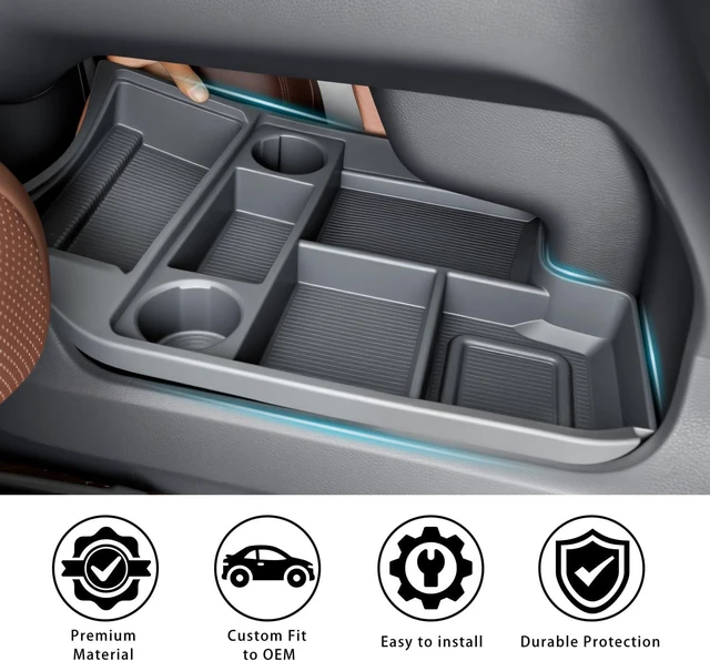 Alt view image 6 of 6 - Center Console Organizer Lower Storage Box for Sienna 2021-2026