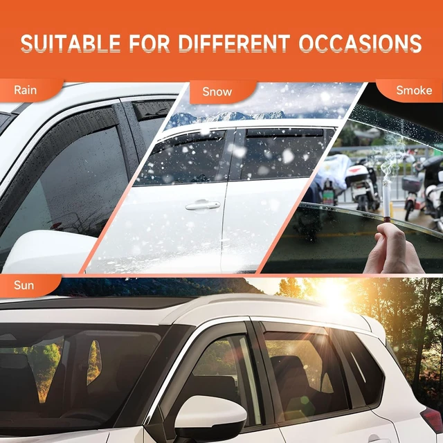 Alt view image 4 of 7 - in-Channel Rain Guards Fit for Nissan Rogue 2021 2022 2023 2024 2025 2026
