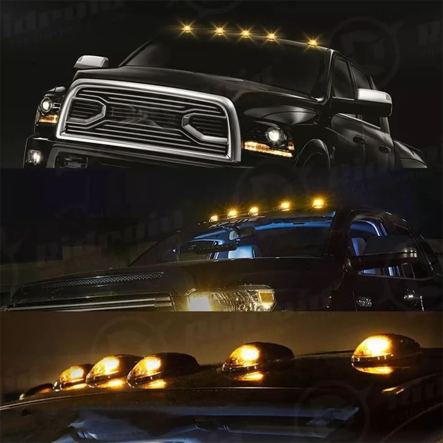 Alt view image 4 of 7 - 2026 Upgrade Solar Cab Lights for Trucks - No Drill Roof LED Marker Lights with Vibration Sensor