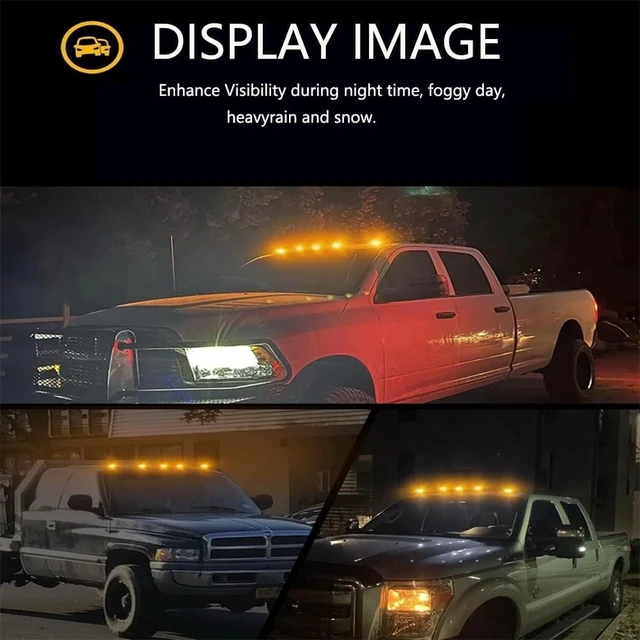 Alt view image 6 of 7 - 2026 Upgrade Solar Cab Lights for Trucks - No Drill Roof LED Marker Lights with Vibration Sensor