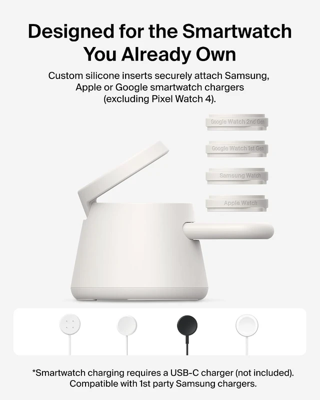 Alt view image 2 of 7 - Qi2.2 25W Magnetic Wireless Charging Station, 3 in 1 Charger