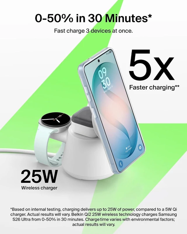 Alt view image 4 of 7 - Qi2.2 25W Magnetic Wireless Charging Station, 3 in 1 Charger