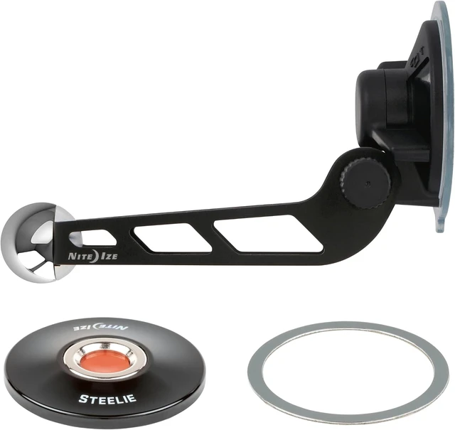 Alt view image 2 of 7 - Steelie Windshield Kit - Magnetic Cell Phone Holder for Car Accessories - Sturdy Car Windshield Mount for Cell Phones - Orbiter Plus