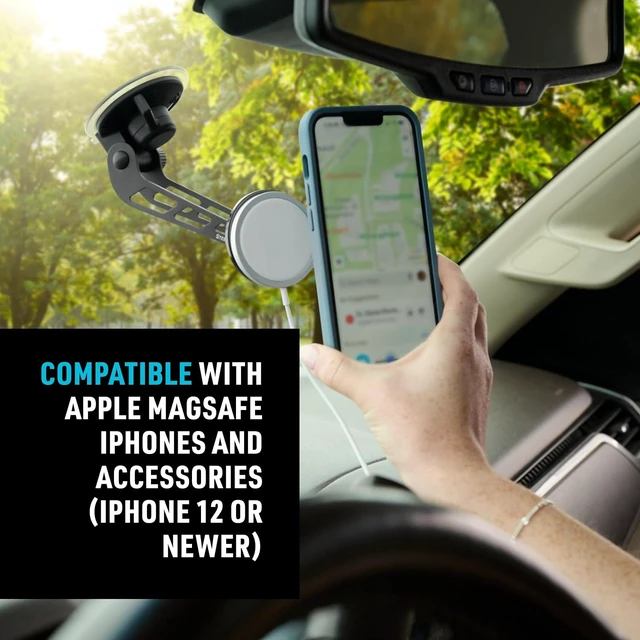 Alt view image 3 of 7 - Steelie Windshield Kit - Magnetic Cell Phone Holder for Car Accessories - Sturdy Car Windshield Mount for Cell Phones - Orbiter Plus