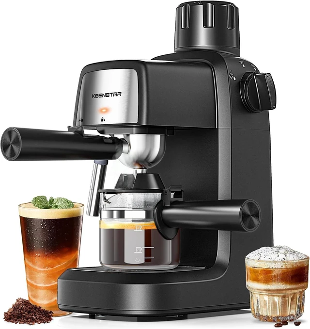 Main image of 3.5Bar Espresso Machine 800W, Compact 4-Cup Espresso Maker Preheat