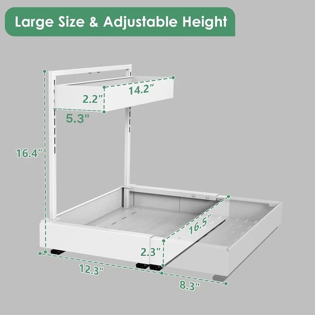 Alt view image 5 of 7 - Expandable Under Sink Organizer with 6-Level Height Adjustment