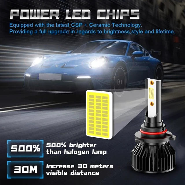 Alt view image 4 of 7 - Fit for Acura TSX 2009-2014 Fog Light Bulbs,Hi Low Beam Fog Light Bulbs, 6500K White Car Bulbs,Plug and Play IP68 Pack of 6