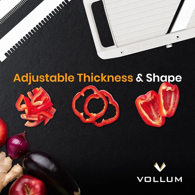 Alt view image 3 of 7 - Wide Japanese Mandoline Slicer for Kitchen Professional Slicer Vegetable Cutter with Interchangeable Stainless Steel Blades Food Manual Slicer Handheld Mandoline Slicer