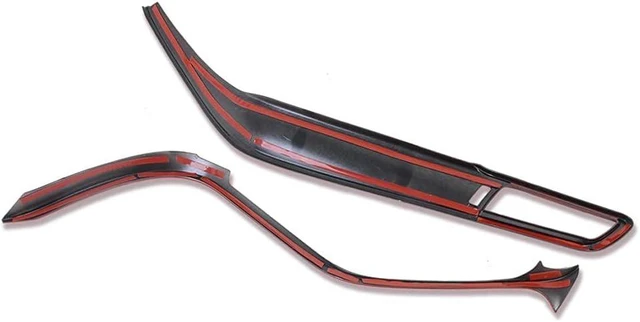 Alt view image 6 of 7 - for 2018-2024 Toyota Camry Red Center Console Trim Cover 2-pc